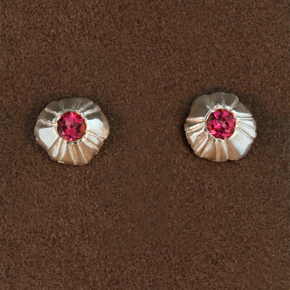 Pink Topaz Barnacle Earrings